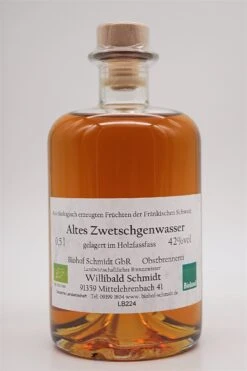 Bio Altes Zwetschgenwasser Ausgebaut Im Holzfass