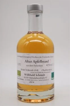 Bio Alter Apfelbrand Ausgebaut Im Eichenfass