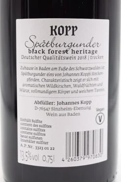 Spätburgunder Black Forest Heritage 2018 6 X Fl. Sparset -Angebote Baileys Store dsc01363