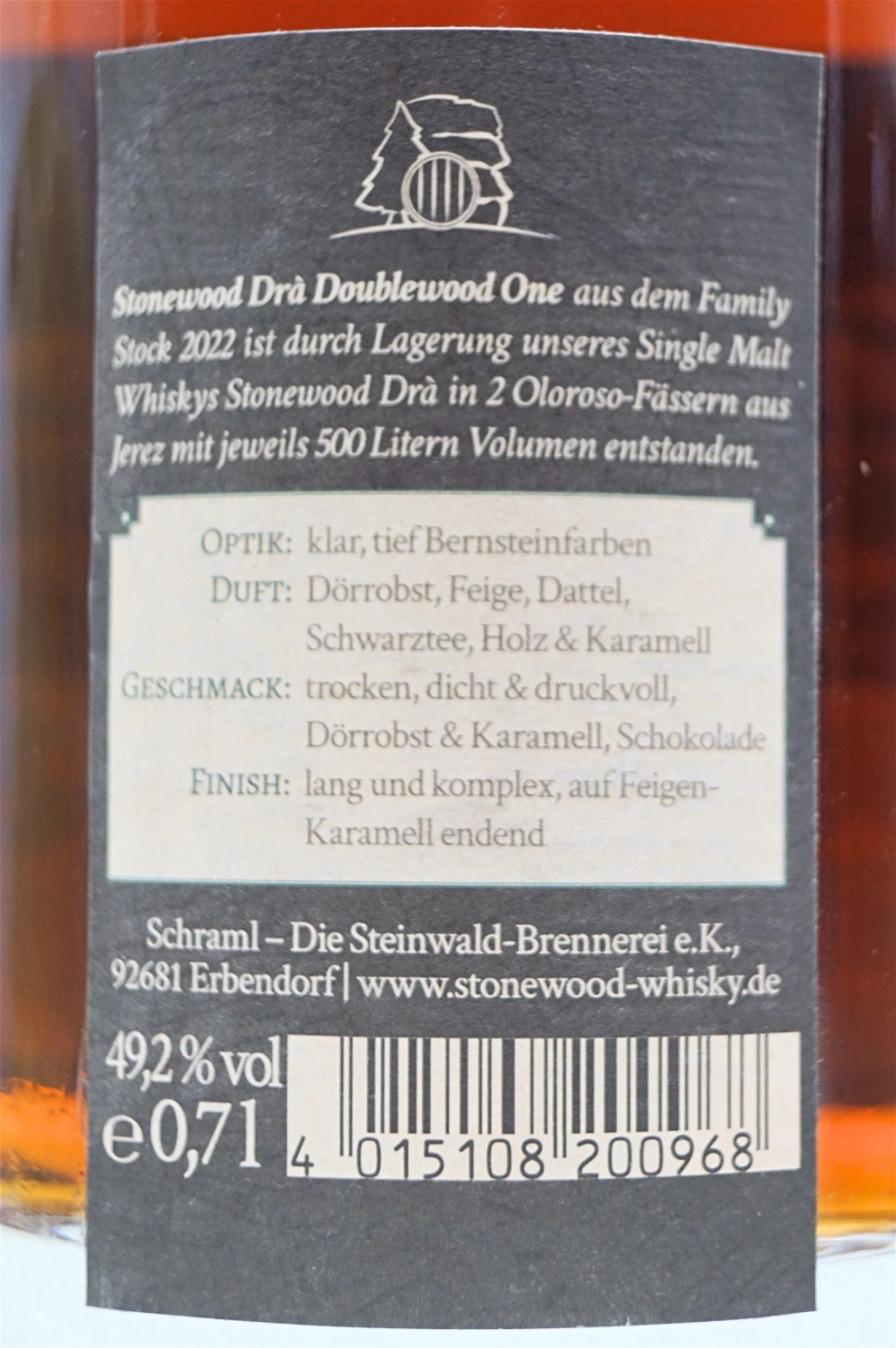 Stonewood Drà Doublewood One Single Malt Whisky 8 Jahre 7 Stonewood Drà Doublewood One Single Malt Whisky 8 Jahre – Bild 5