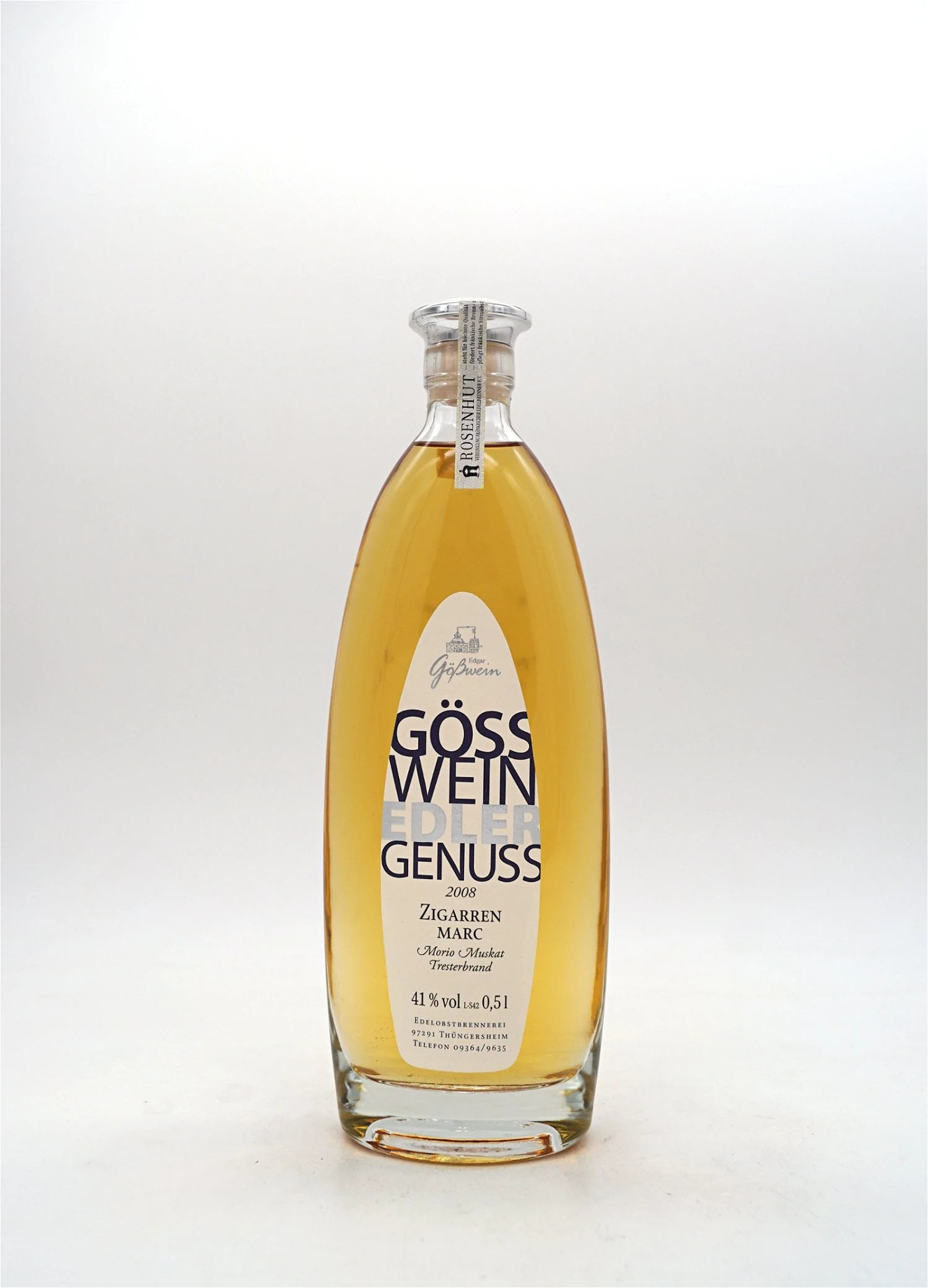 Zigarren Marc Morio Muskat Tresterbrand 2008 3 Zigarren Marc Morio Muskat Tresterbrand 2008